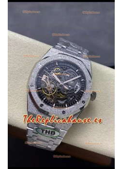 Audemars Piguet Royal Oak Double Balance Wheel Openworked FROSTED Edition 1:1 Superclone Reloj Réplica