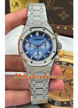 Audemars Piguet Super Clone oyal Oak Cronógrafo 26240BC Frosted Dial Azul Watch 