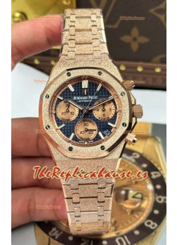 Reloj Audemars Piguet Royal Oak Cronógrafo 26239OR Super Clone en Oro Rosado Esmerilado