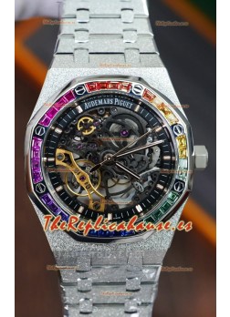 Réplica del Reloj 1:1 Audemars Piguet Royal Oak con Doble Volante, Edición Esmerilada y Esmaltada