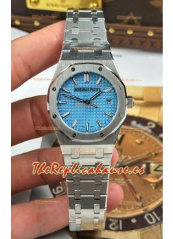 Reloj Audemars Piguet Super Clone Royal Oak 77450 de 34 mm, acero 904L, Dial Azul hielo.