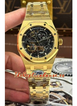 Reloj Audemars Piguet Royal Oak Super Clone Edición Oro Amarillo Esqueletizado