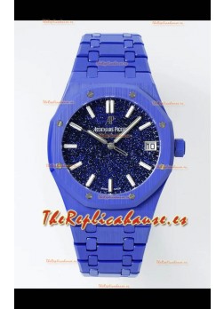 Audemars Piguet Royal Oak Super Clone 15500 Blue Ceramic Dial Estrellado Watch 
