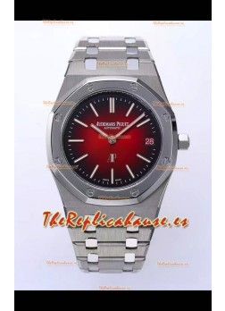 Reloj Audemars Piguet Super Clone Royal Oak extrafino con Dial Rojo
