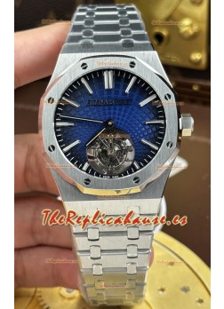 Reloj Audemars Piguet Super Clone Royal Oak Flying Tourbillon con Dial Azul de 41 mm