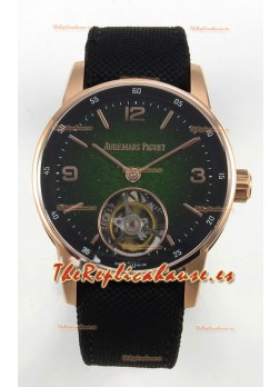 Reloj Audemars Piguet CODE 11.59 29396 Super Clone de Oro Rosado y Esmalte de Aventurina Verde