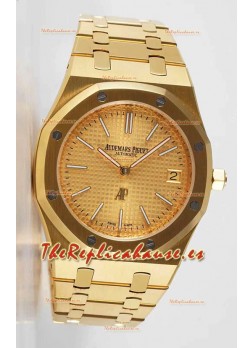 Audemars Piguet Royal Jumbo Oak Reloj Réplica Suizo Extra Fino Oro Amarillo - Réplica a Espejo 1:1 Dial de Oro