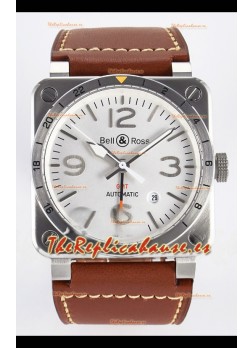 Bell & Ross BR03-93 GMT Edition Dial Blanco Reloj Réplica Espejo 1:1 
