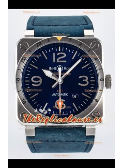 Bell & Ross BR03-93 GMT Edition Dial Azul Reloj Réplica Espejo 1:1 