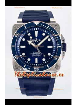 Bell & Ross BR03-92 Diver Acero Inoxidable - Dial Azul Reloj Réplica Suizo Réplica Espejo 1:1