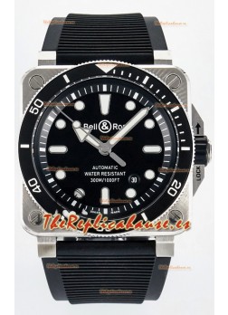 Bell & Ross BR03-92 Diver Acero Inoxidable - Dial Negro Reloj Réplica Suizo Réplica Espejo 1:1