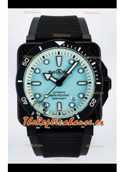 Bell & Ross BR03-92 Divers Edition Revestimiento PVD Réplica Espejo 1:1 Dial Azul Palido