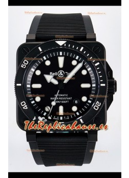 Bell & Ross BR03-92 Divers Edition Revestimiento PVD Réplica Espejo 1:1 Dial Negro