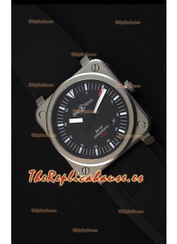 Bell & Ross BR03-92 Horograph Reloj Réplica a Espejo 1:1 - Dial Negro Correa de Goma Suiza