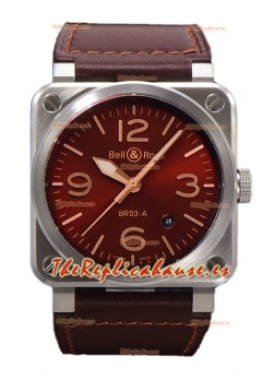 Bell and Ross BR03-A Edición Golden Heritage Acero 904L Reloj Réplica Suiza 