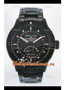 Reloj Blancpain Bathyscaphe Superclone con Caja de Cerámica y Dial Negro.