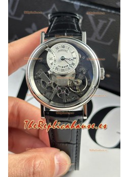 Breguet Tradition 7057BR/R9/9W6 Caja Acero Single Tourbillon Réplica Suiza Correa Azul