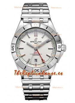 Breitling Chronomat Automatic GMT 40 Dial Blanco Reloj Réplica Suiza Espejo 1:1