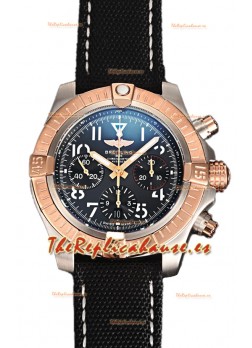 Breitling Avenger Chronograph 45 Dial Negro Dos Tonos Reloj Réplica Suiza Espejo 1:1