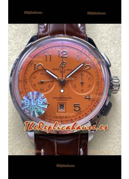 Breitling Premier B01 Chronograph 42 Edition Caja Acero Dial Salmon - Reloj Réplica Espejo 1:1