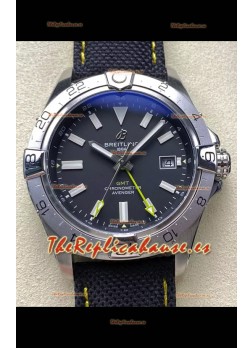 Breitling Avenger GMT Automatic 44 Reloj Réplica Suizo Super Clone 1:1  - Dial Negro 