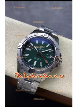 Breitling Avenger GMT Automatic 44 Reloj Réplica Suizo Super Clone 1:1  - Dial Verde 