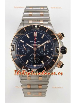 Breitling Chronomat Edición Super Clone B01 42 Reloj Suizo Dos Tonos Dial Negro