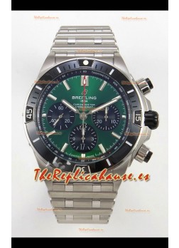 Breitling Chronomat Super Clone B01 42 Reloj Edición Suiza Acero 904L Dial Verde