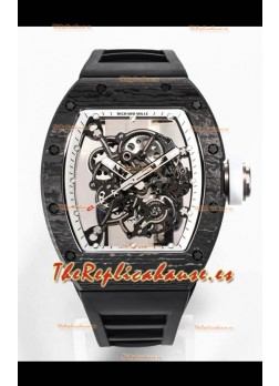 Richard Mille RM055 Caja Cerámica Negra Reloj Réplica a Espejo 1:1 Correa Negra