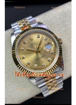 Rolex Datejust 126333 41MM ETA 3235 Reloj Réplica Suizo a Espejo 1:1 en Oro Amarillo Acero 904L - Espejo 1:1