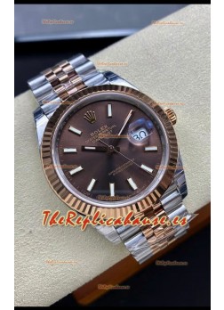 Rolex Datejust 126331 41MM ETA 3235 Reloj Réplica Suizo a Espejo 1:1 en Oro Rosado Acero 904L - Espejo 1:1