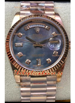 Rolex Day Date 36MM 118235 Oro Rosado Dial en Perla Reloj Réplica a Espejo 1:1