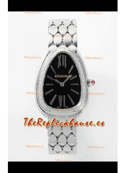 Bvlgari Serpenti Seduttori Edition en Caja Acero Reloj Super Clone Dial Negro