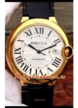 Ballon De Cartier Automático Reloj Réplica a Espejo 1:1 Oro Amarillo en Caja de Acero 904L - 42MM