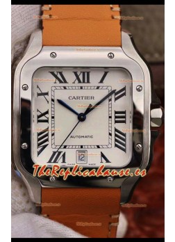 Santos De Cartier Reloj Réplica a Espejo  1:1 - Correa de Piel 40MM