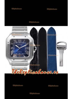 Cartier "Santos De Cartier" Mens XL Reloj Réplica a Espejo 1:1 Caja de Acero 904L
