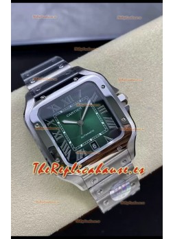 Cartier Santos De Cartier 904L Acero Dial Verde Réplica Espejo 1:1 - Reloj Acero Inoxidable 40MM Stainless