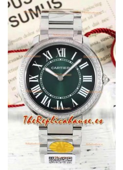Cartier Ronde Must 36MM Cuarzo Suizo Dial Verde Reloj Réplica Suizo Espejo 1:1  