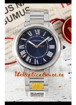 Cartier Ronde Must 36MM Cuarzo Suizo Dial Azul Reloj Réplica Suizo Espejo 1:1  
