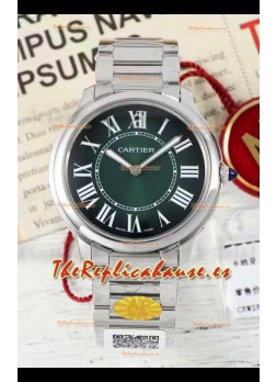 Cartier Ronde Must 36MM Cuarzo Suizo Dial Verde Reloj Réplica Suizo Espejo 1:1  
