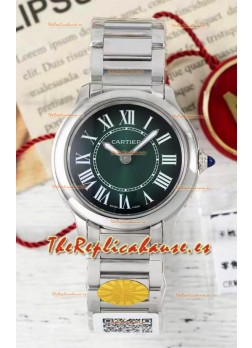 Cartier Ronde Must 29MM Cuarzo Suizo Dial Verde Reloj Réplica Suizo Espejo 1:1  