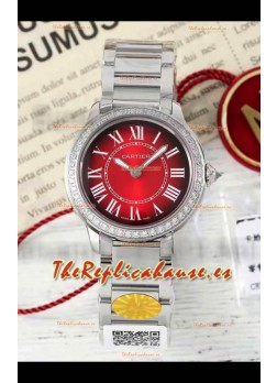 Cartier Ronde Must 29MM Cuarzo Suizo Dial Rojo Reloj Réplica Suizo Espejo 1:1  