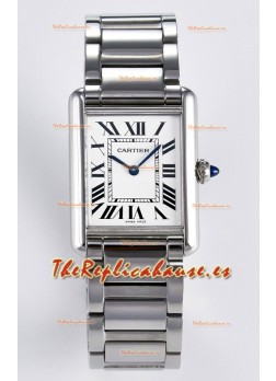 Tank Must De Cartier Super Clone Reloj Réplica Suizo 33.7MM Dial Blanco