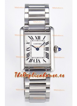 Tank Must De Cartier Super Clone Reloj Réplica Suizo 27MM Dial Blanco
