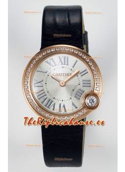 Ballon Blanc De Cartier Reloj Super Clone 30MM en Caja Oro Rosado