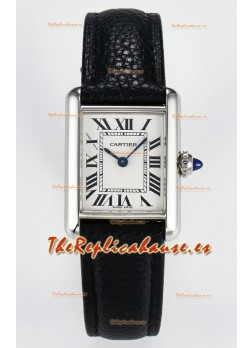 Tank Must Cartier Super Clone Edition 29MM Reloj en Caja Acero Dial Blanco 