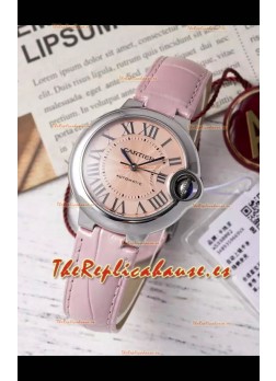 Ballon De Cartier Reloj Suizo Automático Dial Beige Calidad Espejo 33MM en Acero Inoxidable