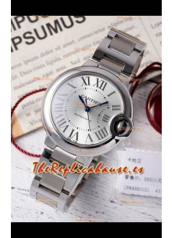 Ballon De Cartier Reloj Suizo Automático Dial Acero Calidad Espejo 33MM en Acero Inoxidable 