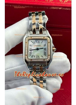 PANTHERE de Cartier Edition 27mm Dial Perla Reloj Suizo Espejo 1:1 Caja Oro Rosado Dos Tonos