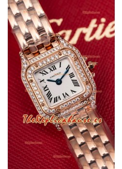 Cartier PANTHERE Superclone 20MM Reloj Réplica Suizo Caja en Oro Rosado